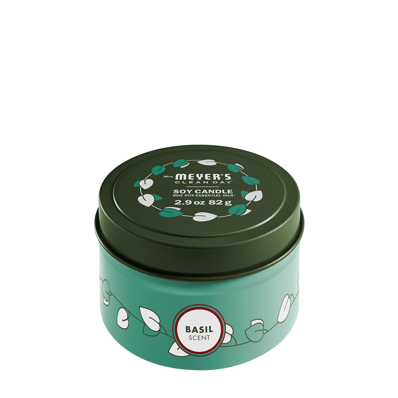 Mrs. Meyer's Clean Day Basil Scented Tin Candle