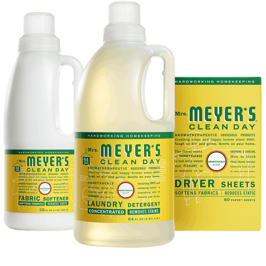 Mrs. Meyer's Clean Day Honeysuckle Laundry Set Gift-Ready
