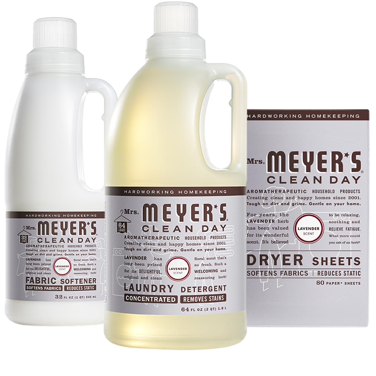 Mrs. Meyer's Clean Day Lavender Laundry Set Gift-Ready