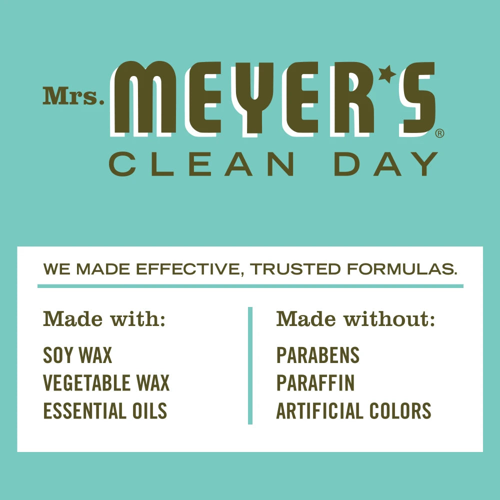 Mrs. Meyer's Clean Day Basil Soy Candle Small Home Essential