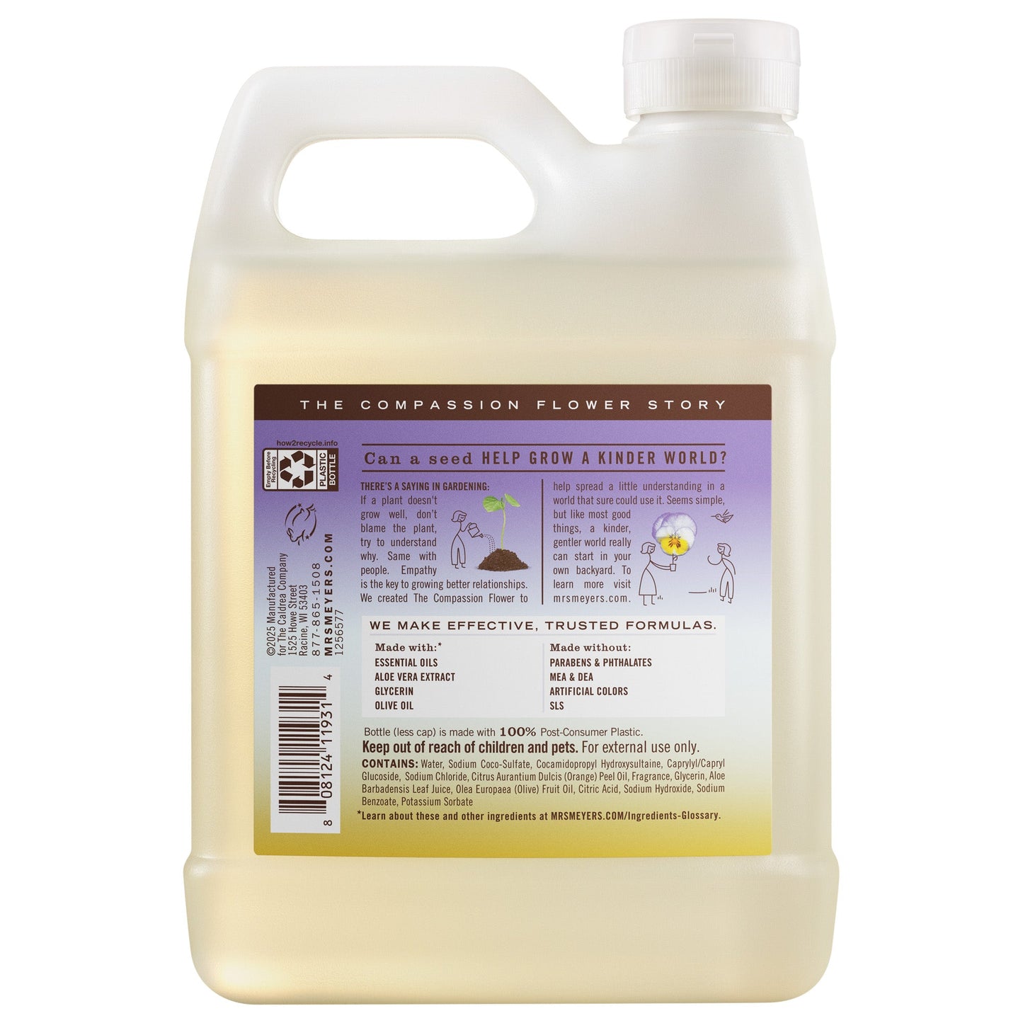 Mrs. Meyer's Clean Day Compassion Flower Liquid Hand Soap Refill Pouch