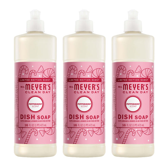 Mrs. Meyer's Clean Day Peppermint Dish Soap Bundle, 3-Count