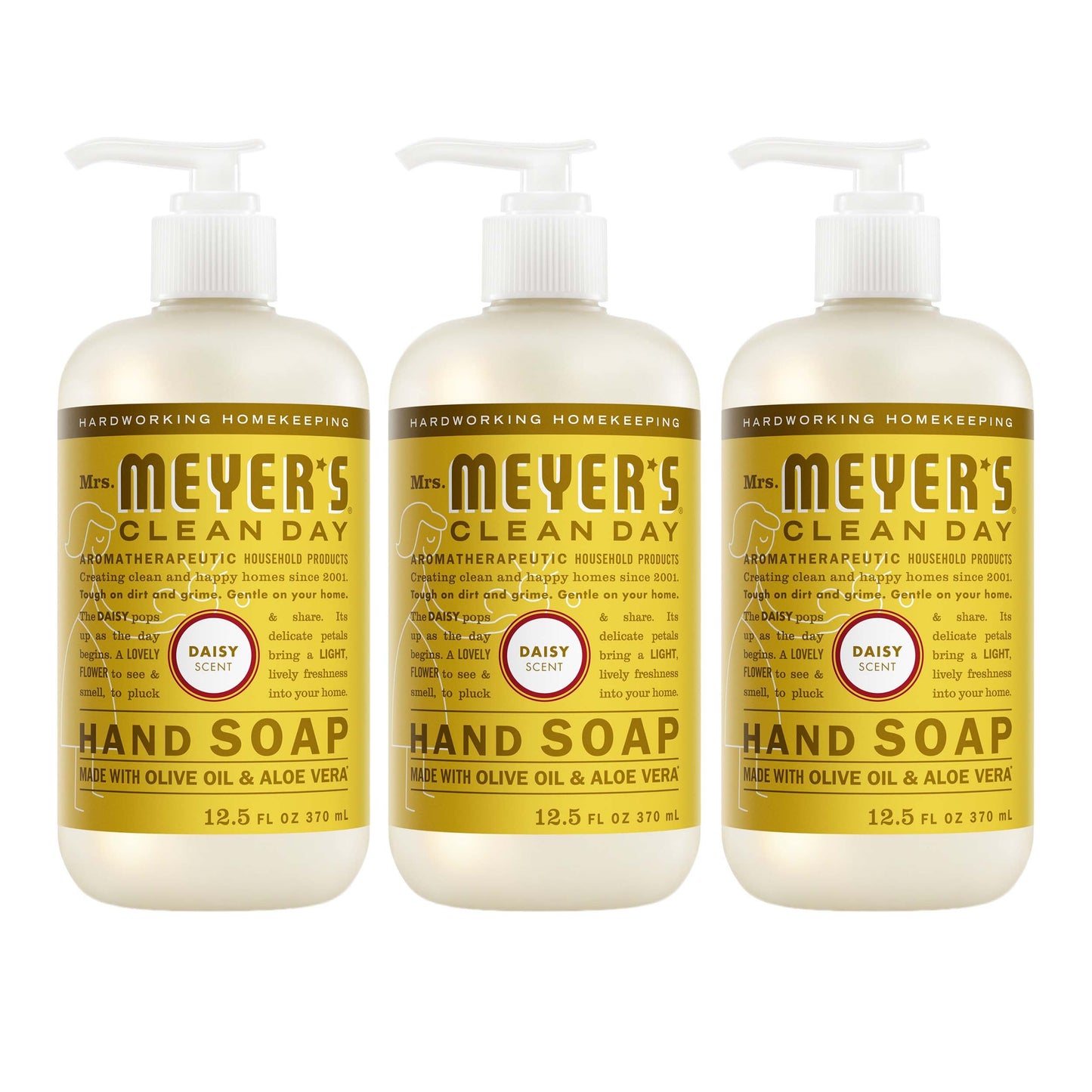 Mrs. Meyer's Clean Day Daisy Liquid Hand Soap Bundle, 3-Count