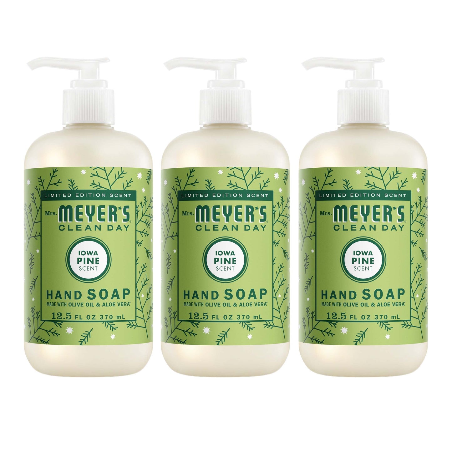 Mrs. Meyer's Clean Day Iowa Pine Liquid Hand Soap Bundle, 3-Count