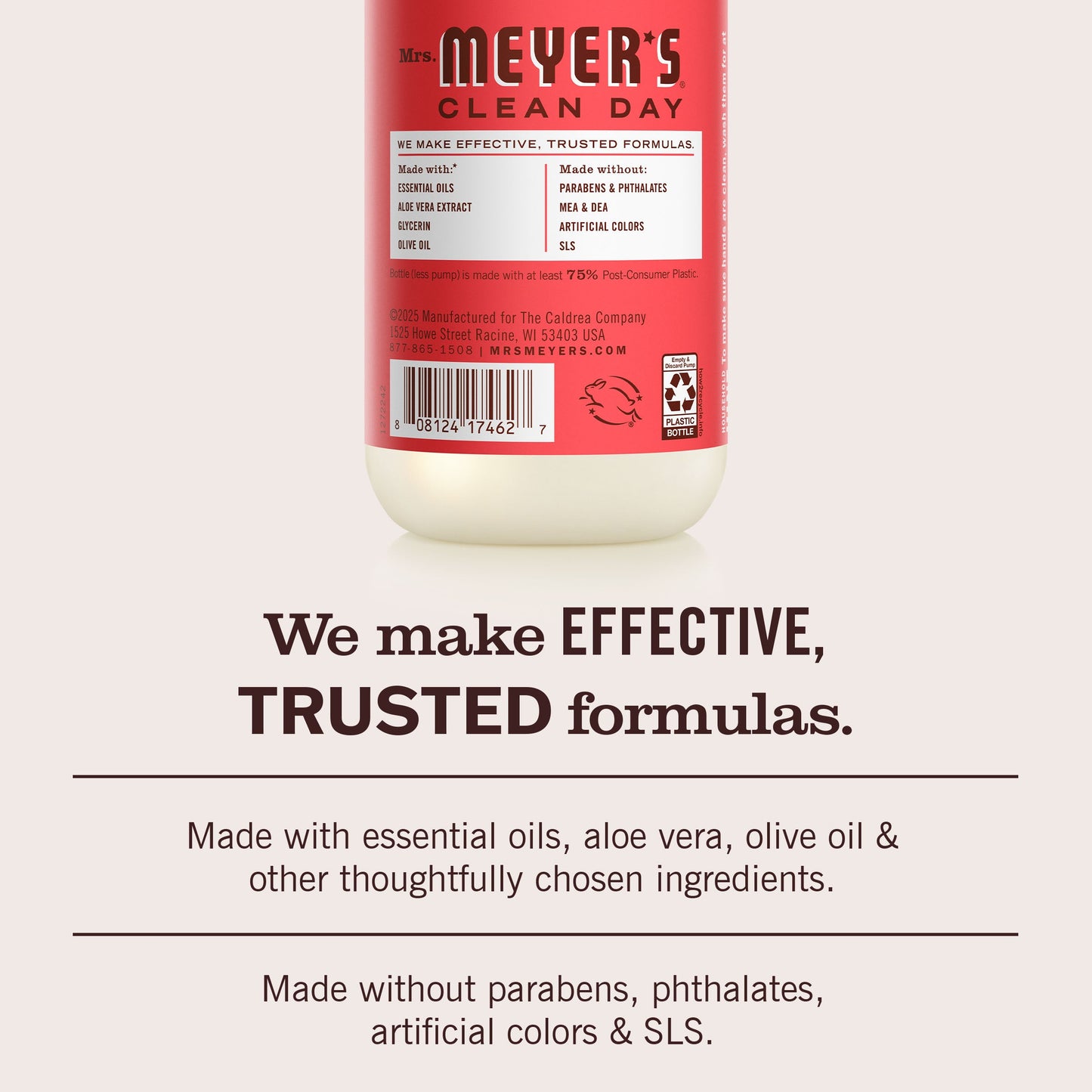 Mrs. Meyer's Clean Day Rhubarb Liquid Hand Soap Home Essential
