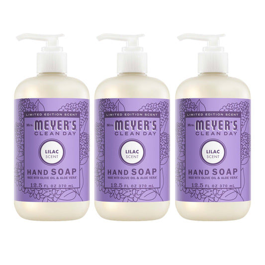 Mrs. Meyer's Clean Day Lilac Liquid Hand Soap Bundle, 3-Count