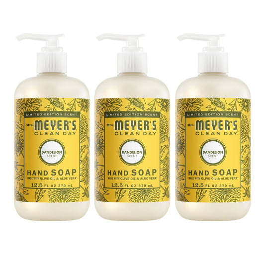 Mrs. Meyer's Clean Day Dandelion Liquid Hand Soap Bundle, 3-Count
