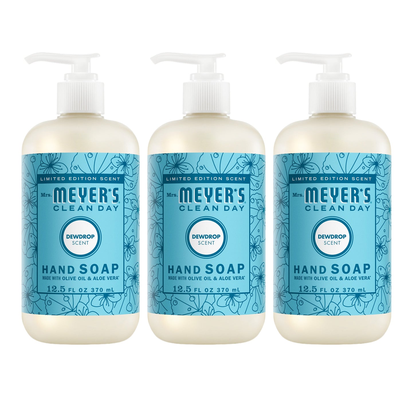 Mrs. Meyer's Clean Day Dewdrop Liquid Hand Soap Bundle, 3-Count