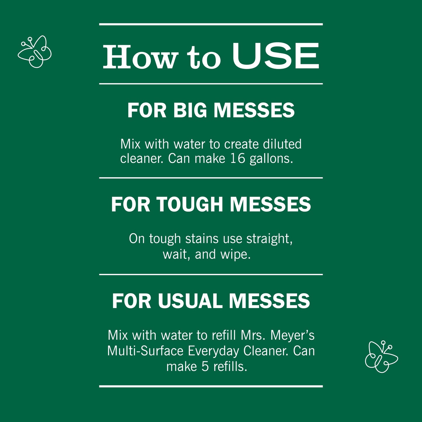 Mrs. Meyer's Clean Day Rain Water Multi-Surface Concentrate Home Care