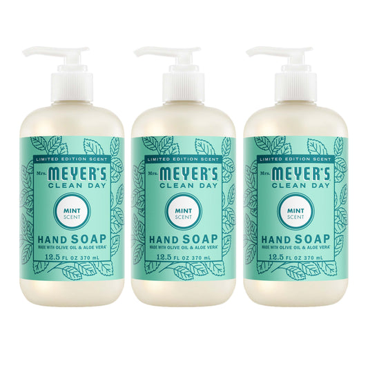 Mrs. Meyer's Clean Day Mint Liquid Hand Soap Bundle, 3-Count