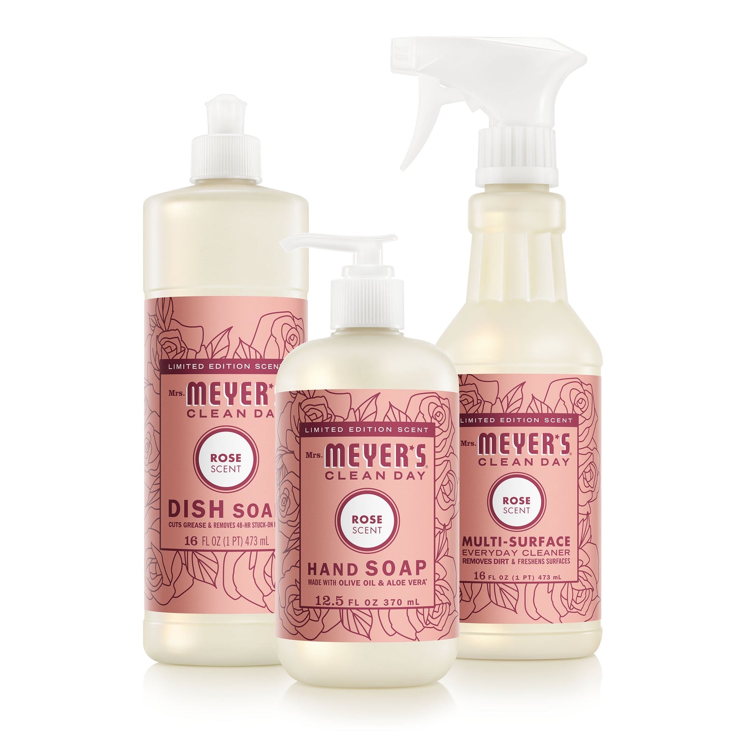 Mrs. Meyer's Clean Day Rose Kitchen Basics Starter Set