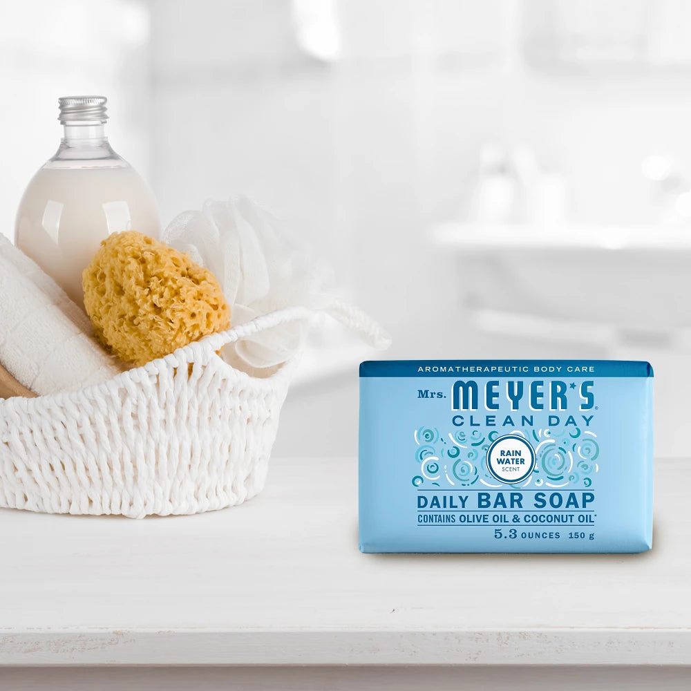 Mrs. Meyer's Clean Day Rain Water Daily Bar Soap Home Essential