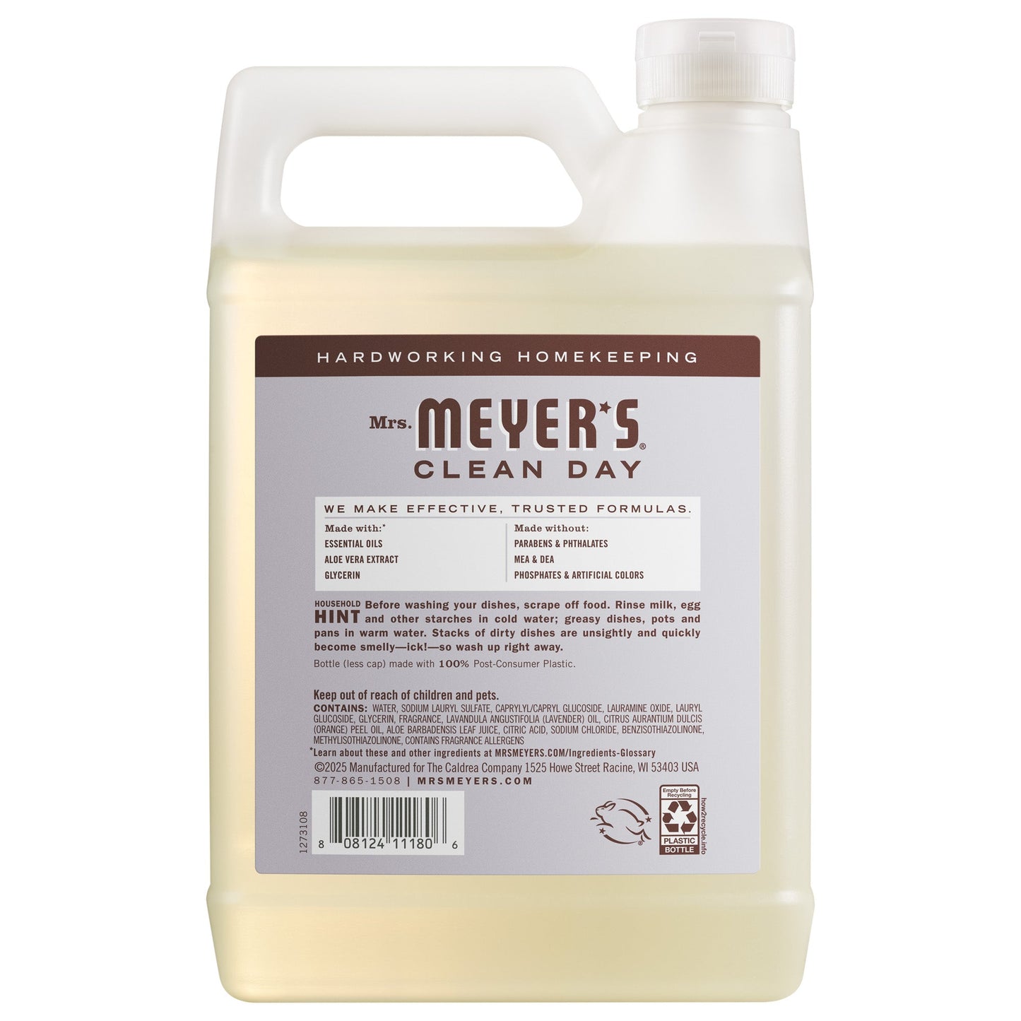 Mrs. Meyer's Clean Day Lavender Dish Soap Refill Home Essential