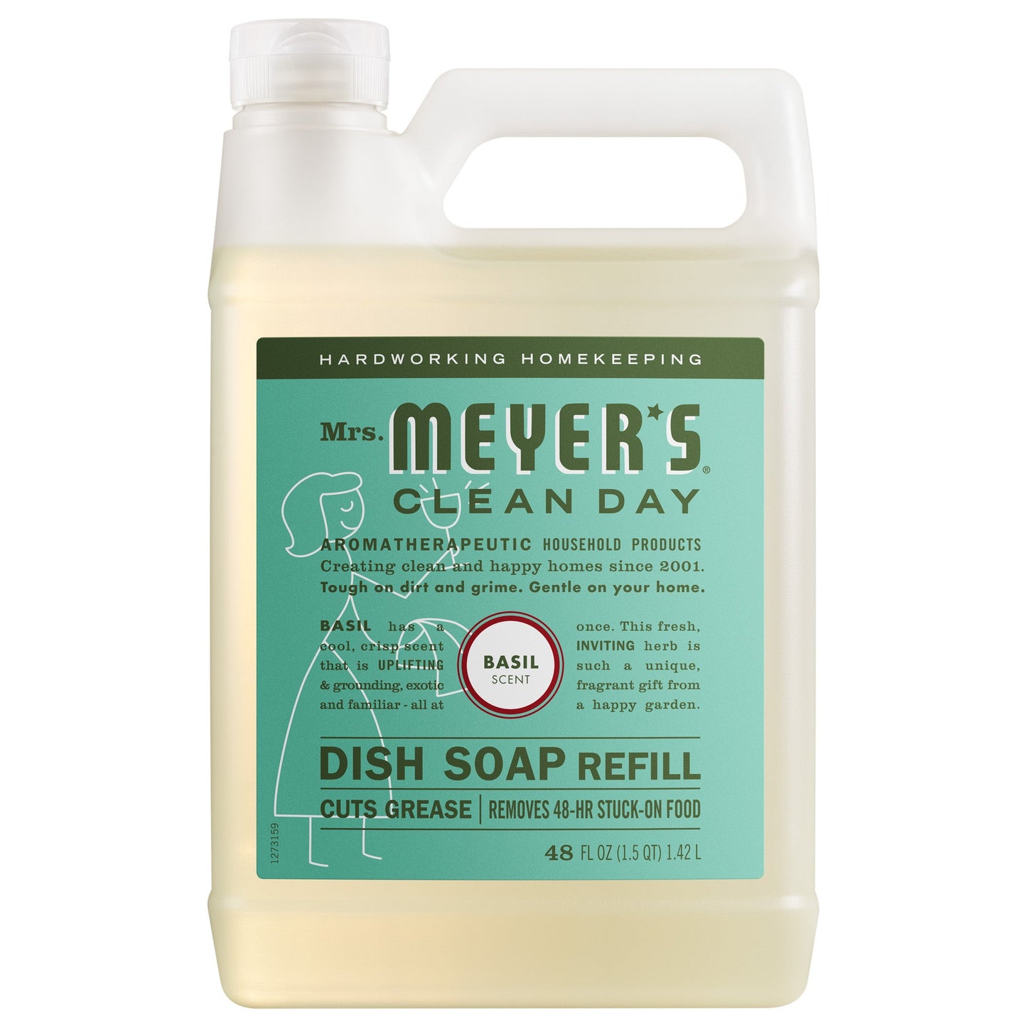 Mrs. Meyer's Clean Day Basil Dish Soap Refill Home Essential